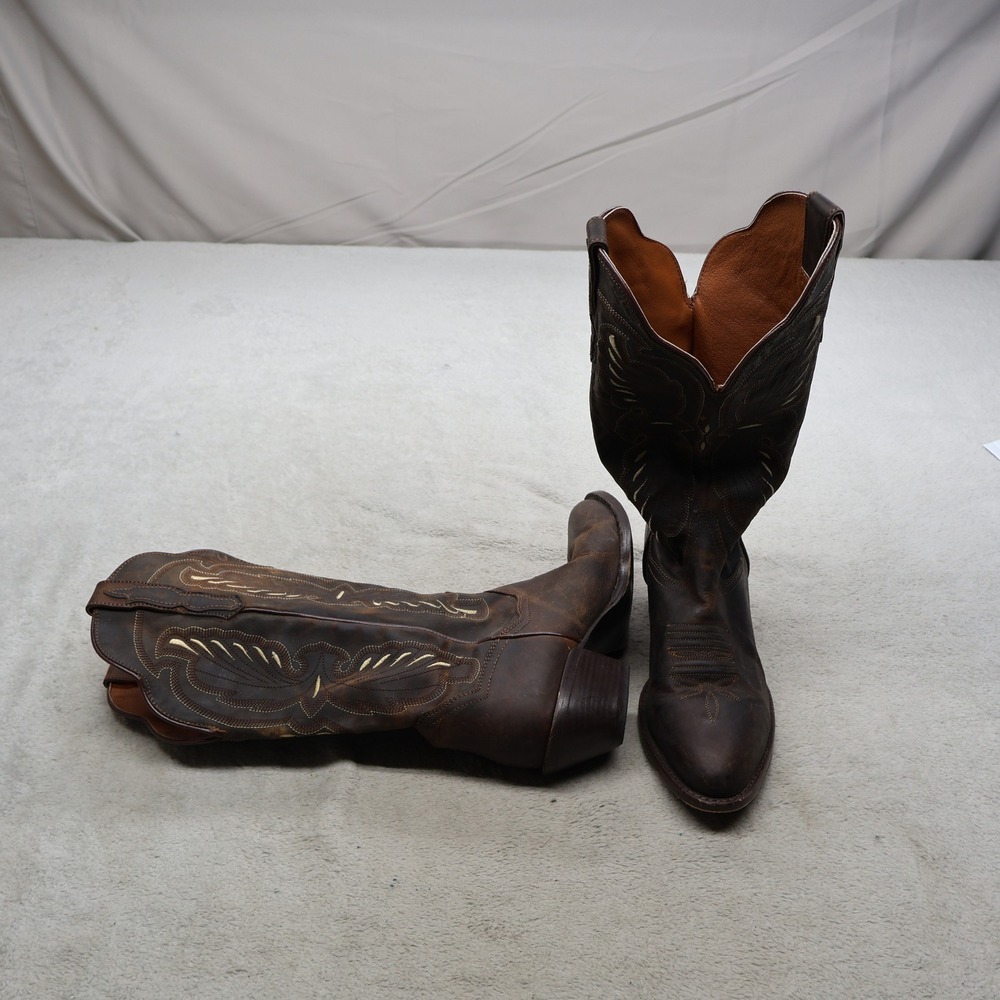 Dan Post Womens 7.5M Western Boots Brown Tillie Leather Cowboy Riding DP3781